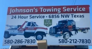 Johnson Wrecker tow service company in Idabel, Oklahoma offering 24 hour towing near me