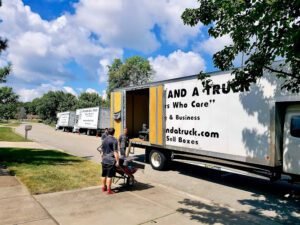 Two Men and a Truck Moving and Storage tow service company in Indianapolis, Indiana offering 24 hour towing near me