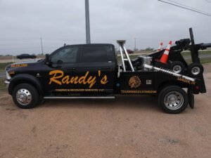 Randy's Towing and Recovery Services tow service company in Sanger, Texas offering 24 hour towing near me