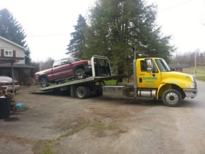 Shambaugh Towing LLC tow service company in Titusville, Pennsylvania offering 24 hour towing near me