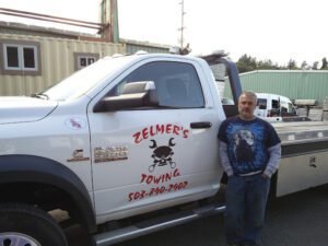 Zelmer Enterprises Inc tow service company in Portland, Oregon offering 24 hour towing near me