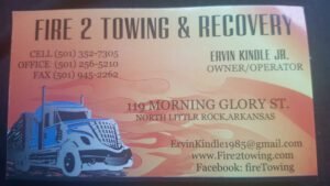 Fire 2 Towing & Recovery tow service company in North Little Rock, Arkansas offering 24 hour towing near me