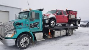 Miller's Towing and Transport tow service company in Noblesville, Indiana offering 24 hour towing near me