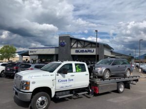 Green Tow LLC tow service company in Kalispell, Montana offering 24 hour towing near me