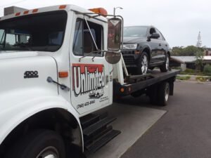 Towing Unlimited tow service company in Encinitas, California offering 24 hour towing near me