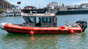 Swift-Justice Boat Towing tow service company in , offering 24 hour towing near me