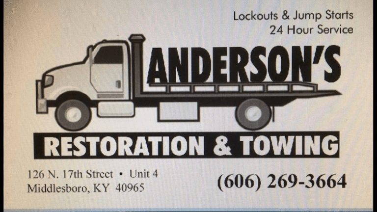 Anderson’s Restoration & Towing tow service company in , offering 24 hour towing near me Anderson’s Restoration & Towing tow service company in , offering 24 hour towing near me