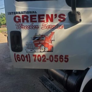 Green's Wrecker Service LLC tow service company in Port Gibson, Mississippi offering 24 hour towing near me