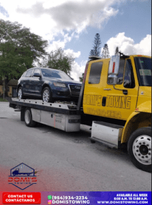 Domis Towing tow service company in , offering 24 hour towing near me