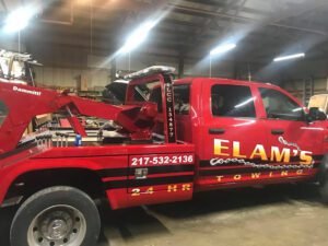 ELAMS TOWING tow service company in Taylor Springs, Illinois offering 24 hour towing near me