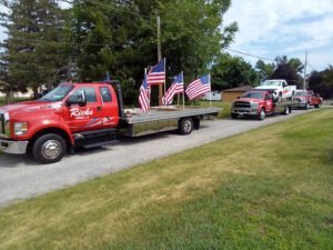 Rick's Towing & Wrecker Service tow service company in Grinnell, Iowa offering 24 hour towing near me