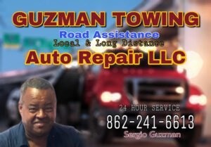 Guzman Towing Auto Repair tow service company in Passaic, New Jersey offering 24 hour towing near me