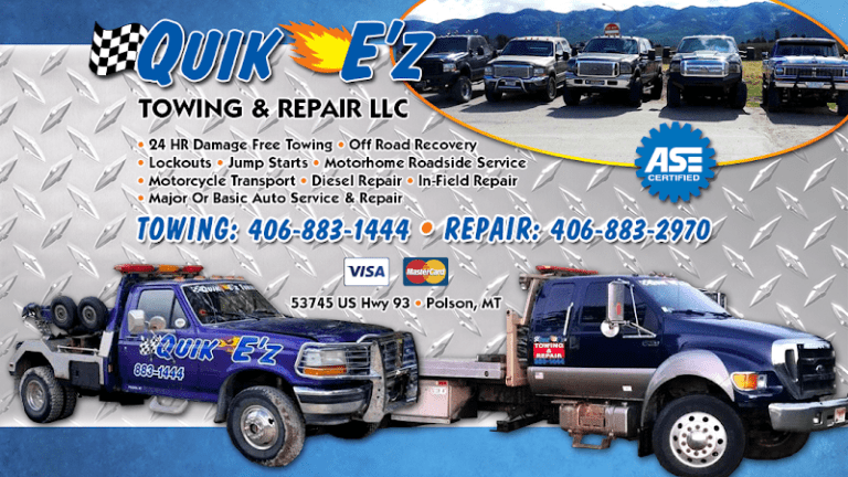 Quik E’z Towing & Repair LLC Tow Service in Polson, Montana