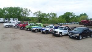 Petrie's Towing tow service company in Long Prairie, Minnesota offering 24 hour towing near me