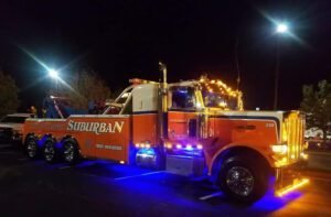 Suburban Towing Inc tow service company in Sellersburg, Indiana offering 24 hour towing near me
