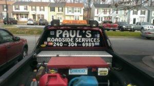 Paul's Roadside Service's tow service company in Jessup, Maryland offering 24 hour towing near me