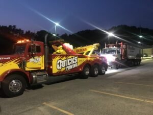 Quick's Towing tow service company in La Porte, Indiana offering 24 hour towing near me