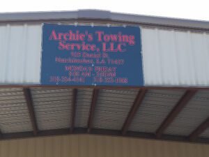 Archie's Towing Service, LLC tow service company in Natchitoches, Louisiana offering 24 hour towing near me
