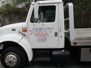PETTY COLLISION CENTER AND TOWING LLC tow service company in Marion, Virginia offering 24 hour towing near me