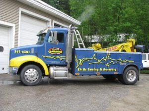 Leighton's Garage tow service company in Waterboro, Maine offering 24 hour towing near me