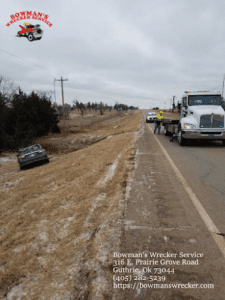 Bowman's Wrecker Service tow service company in Guthrie, Oklahoma offering 24 hour towing near me