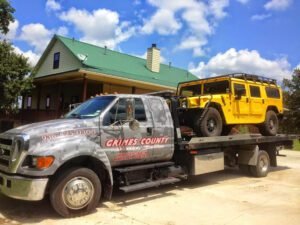 Grimes County Wrecker Service tow service company in Navasota, Texas offering 24 hour towing near me