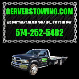 Gerver's Towing tow service company in Mishawaka, Indiana offering 24 hour towing near me