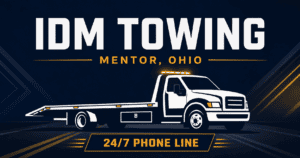 IDM TOWING branded listing cover — Mentor, Ohio