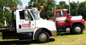 Eubanks Wrecker tow service company in Louisville, Mississippi offering 24 hour towing near me
